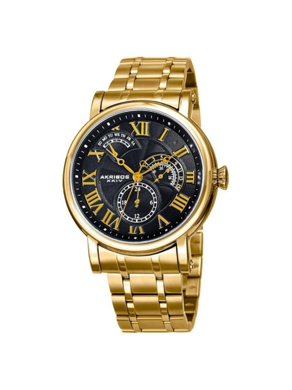 NWT Akribos XXIV Quartz Black Dial Men's Watch